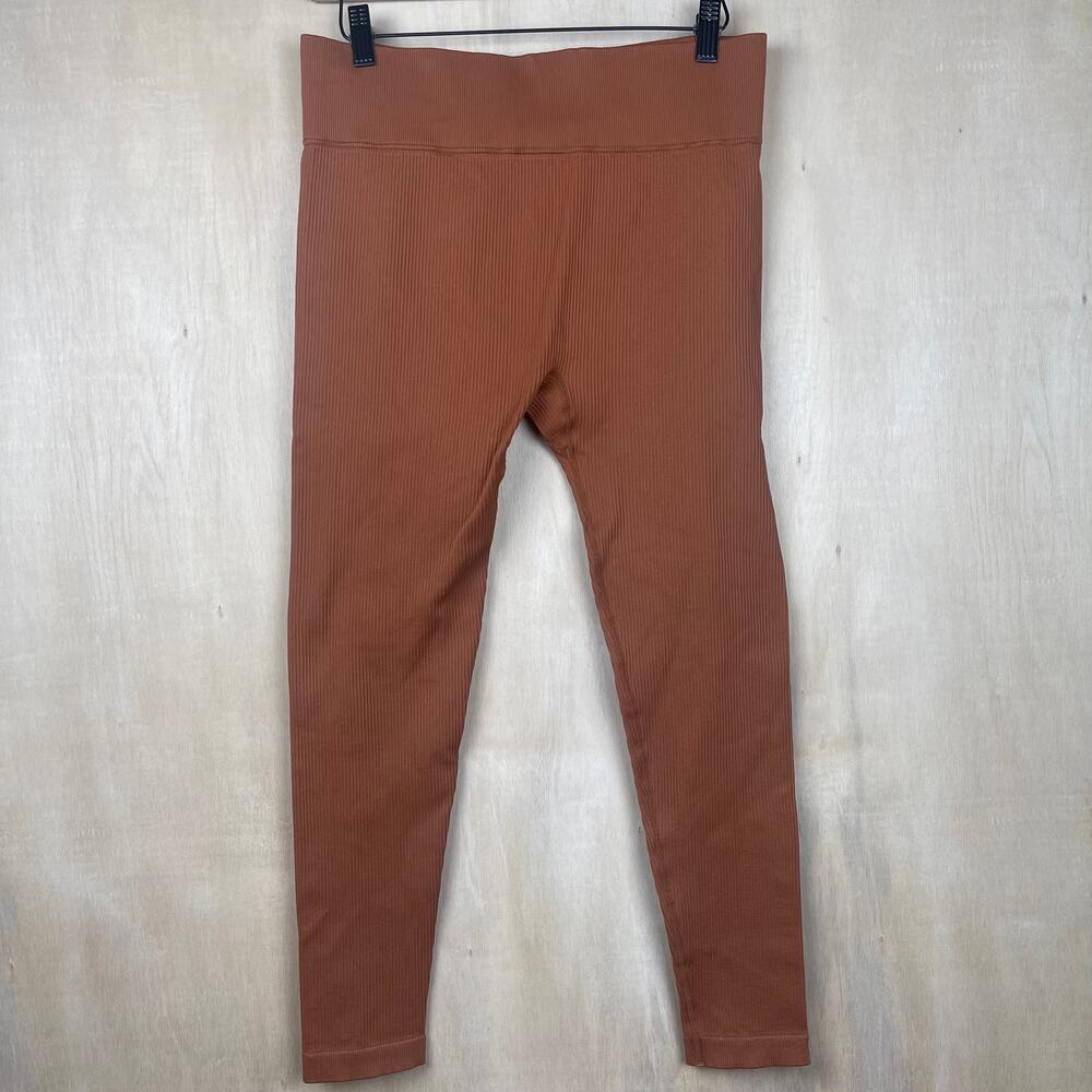 Ribbed Yoga Pants High Waisted Leggings Size XL